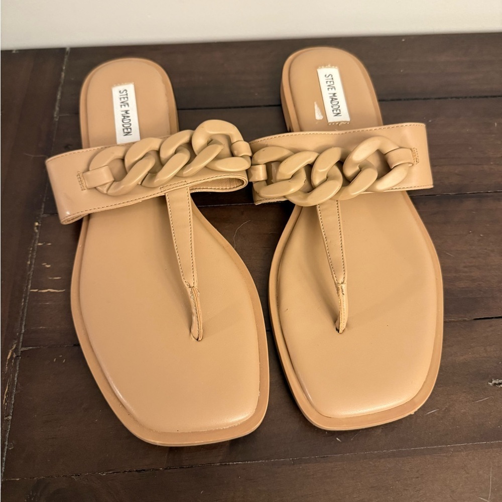 Ariella Beige Chain Detail Women's Sandals